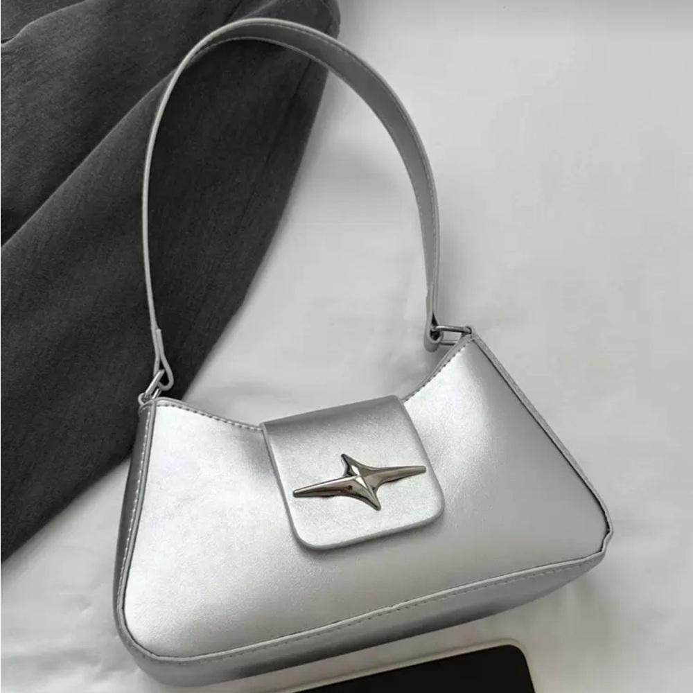 Silver/Metallic Shoulder Bag